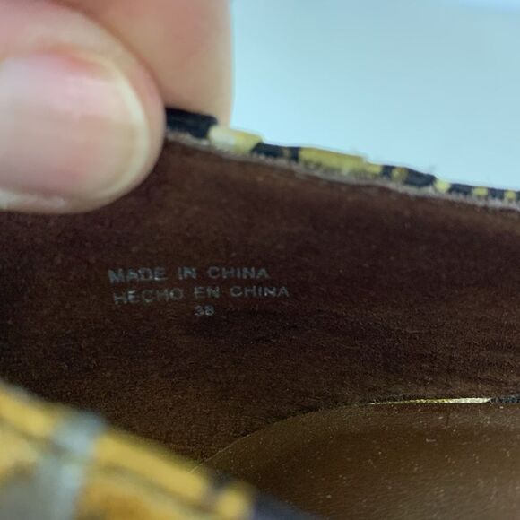 Aldo Jaylona Multicolor Pleated Fabric Peep Toe Platform High Heels Size 38 - Picture 8 of 16